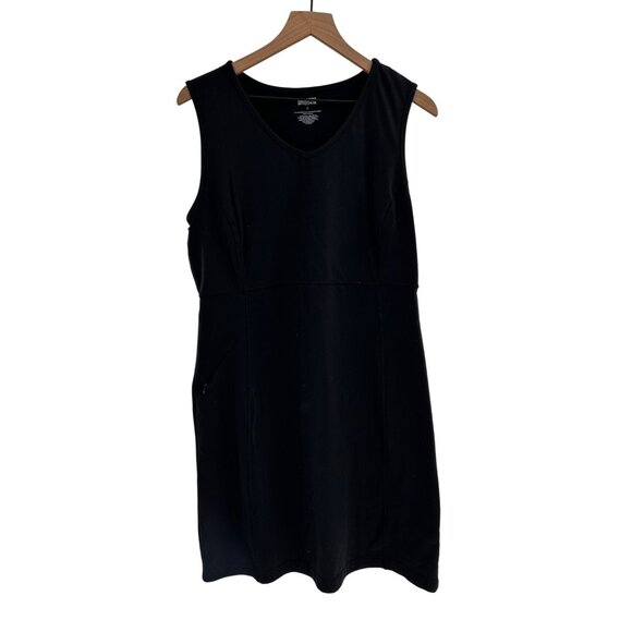 Duluth Trading A line athleisure hiking dress stretchy black sz L - Picture 1 of 4